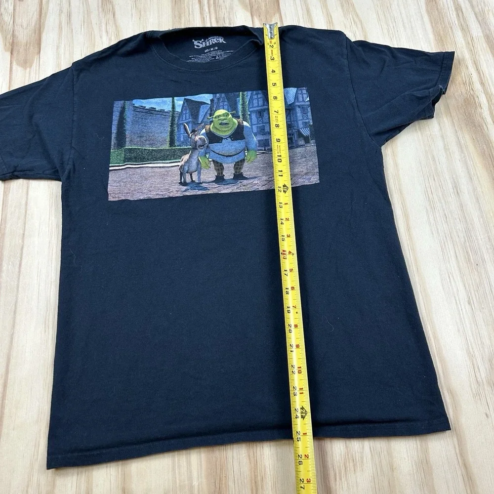 Shrek Move Promi T-Shirt Women's Medium Black Short Sleeve Graphic Y2K